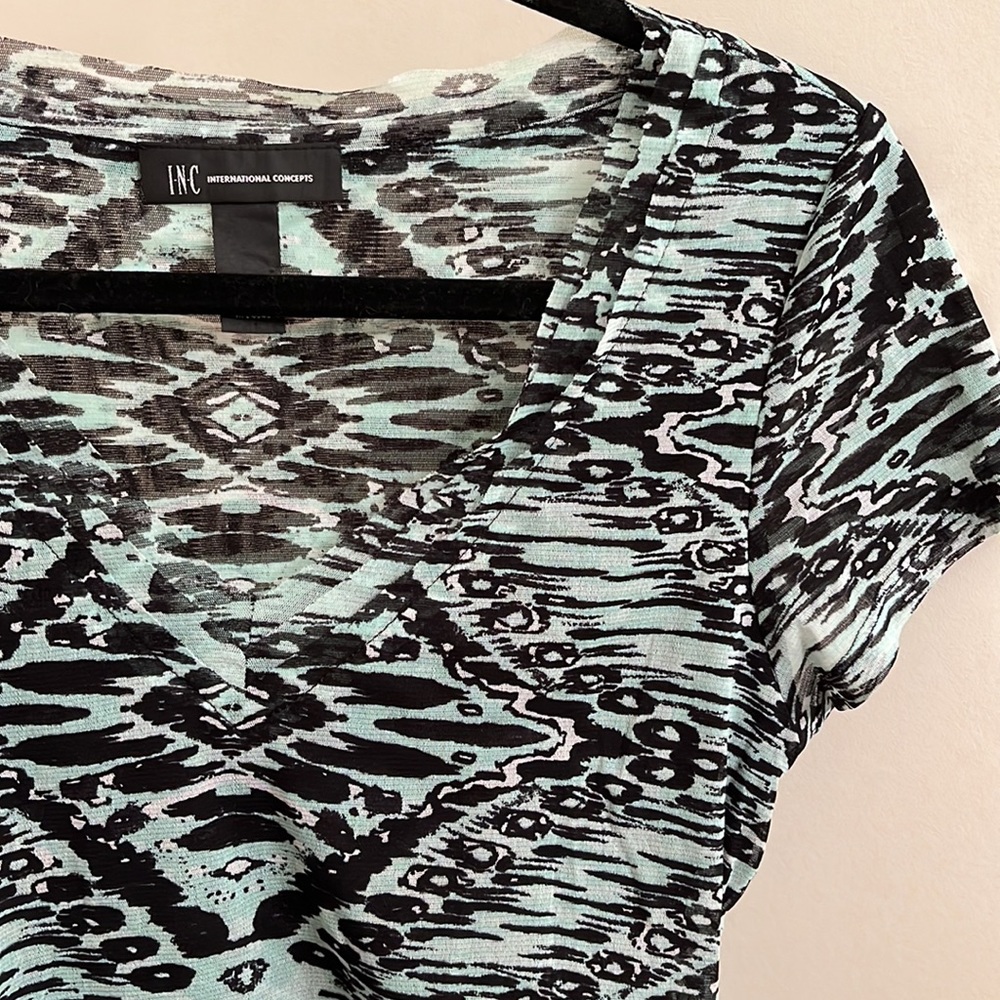 INC International Concepts animal print tee